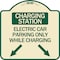 Signmission Charging Station Electric Car Parking Only While Charging with Left and Right Down Po, TG-1818-24282 A-DES-TG-1818-24282 - alternate 1